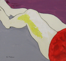 Eliana Palomo, «Piernas», acrílico sobre tela, 2014.
