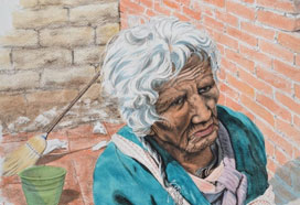 Laura Leticia Gutiérrez Cabrera, «Toda una vida», acuarela sobre papel, 2012.