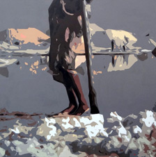 Ximena Girado Herazo, «Salinas de Manaure», acrílico sobre tela, 2018.