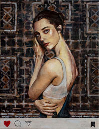Miguel Ángel Casco, «Intermediaciones I», óleo sobre tela, 2018.