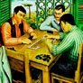Jorge Arche, «Los jugadores de dominó», óleo sobre tela.