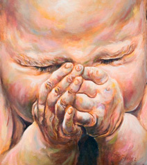 Darían Flórez, «Bebe V», óleo sobre tela, 2011.