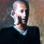 Jaime Zapata, «Celular», óleo sobre tela, 2005.