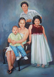 Yunior Pérez, «Retrato familiar», óleo sobre tela, 2011.