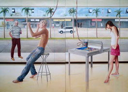 Alex de la Torre Carbonell, «Lógico dialogo conceptual», óleo sobre tela, 2007.