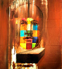 Ehivar Flores Herrera, «Me gusta decidir ser yo», óleo sobre madera, 2009.