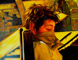 Dennis Rodas, «Después del temblor», óleo sobre tela, 2011.