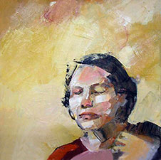 Sofía Ruiz, «Mujer deslumbrada por el sol», óleo sobre tela, 2009.