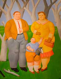 Fernando Botero, «Familia en el Campo» óleo sobre tela, 2017.