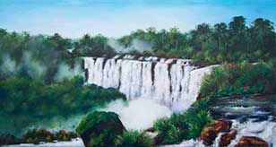 Sonia Tarnowski, «Iguazú maravilloso», óleo sobre tela, 2008.