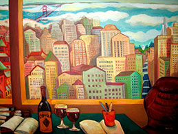 William Hernández Molina, «Desde la otra orilla», óleo sobre tela, 2008.