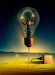 Marcel Caram, «El señor de la luz», arte digital.