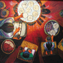 Juan F González Morales, «Cocina típica», óleo sobre tela, 2006.