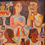 René Portocarrero, «La cena», óleo sobre tela, 1942.