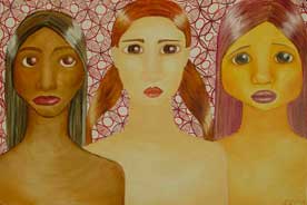 Jaroslava S. Valle, «Nosotros con la tristeza», óleo sobre tela, 2005.