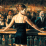 Fabián Pérez, «Barman», óleo sobre tela.
