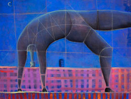 Arturo Morin, «Movimientos», técnica mixta sobre tela, 2011.