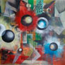 Marcelo González, «Espacios y formas», óleo sobre tela.