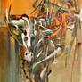 Diego Cano, «La muerte agazapada», óleo sobre tela.