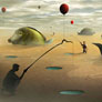 Marcel Caram, «Los pescadores», arte digital.