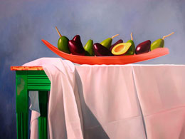 Edgar Soberón, «Aguacates», óleo sobre tela, 2006.