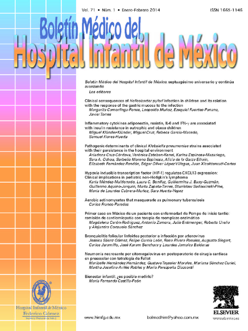 Boletín Médico Del Hospital Infantil de México (English Edition)