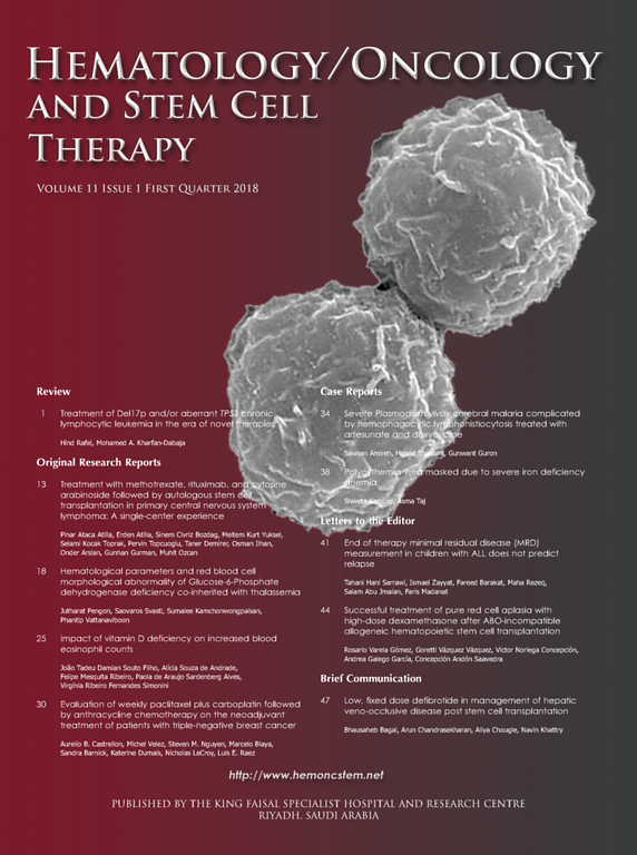 Hematology/Oncology and Stem Cell Therapy