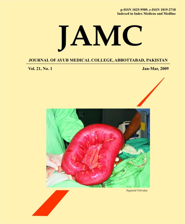 Journal of Ayub Medical College, Abbottabad : JAMC