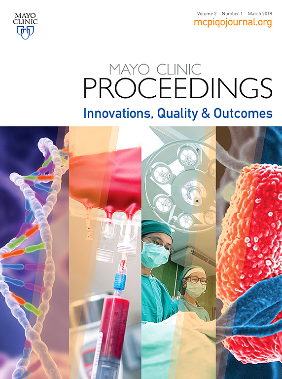 Mayo Clinic Proceedings: Innovations, Quality & Outcomes
